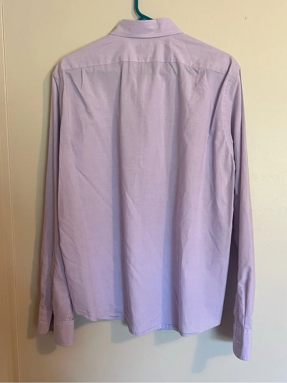 Vintage J. Crew Men's Light Lavender Button-Up Dress Shirt